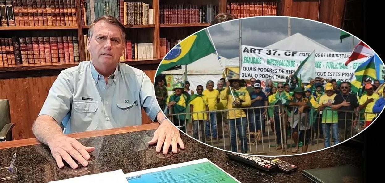 Em último ato, Bolsonaro se desculpa com apoiadores por não ter conseguido dar um golpe
