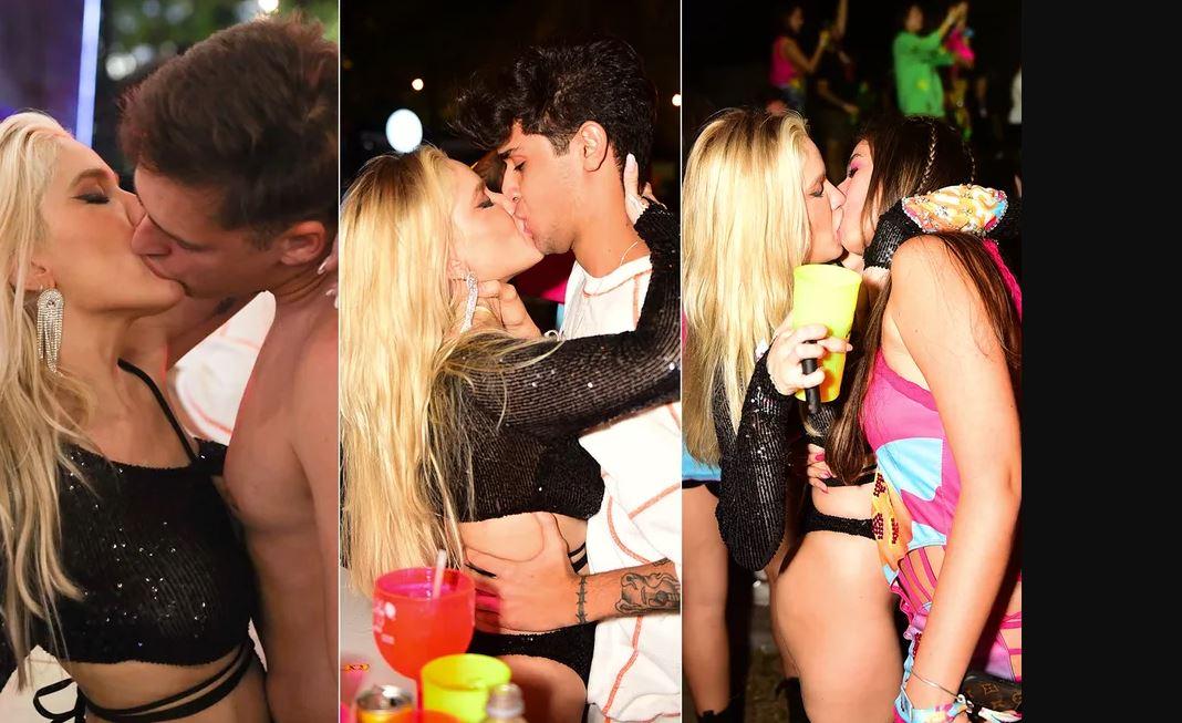 Farofa da GKay: Karoline Lima beija muito no primeiro dia de evento