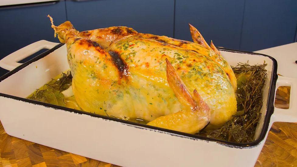 Frango assado de Natal