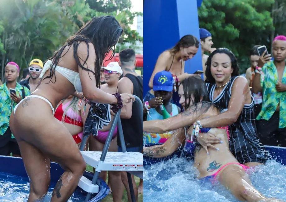 Gabily vence 'Banheira do Gugu' feita em caixa d'água na Farofa da Gkay: 