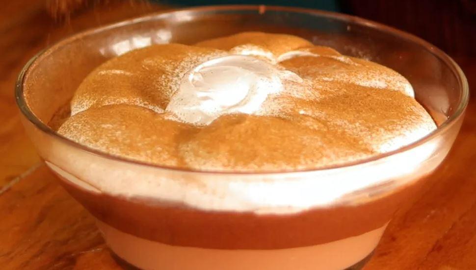 Mousse trufada com chocolate vegano
