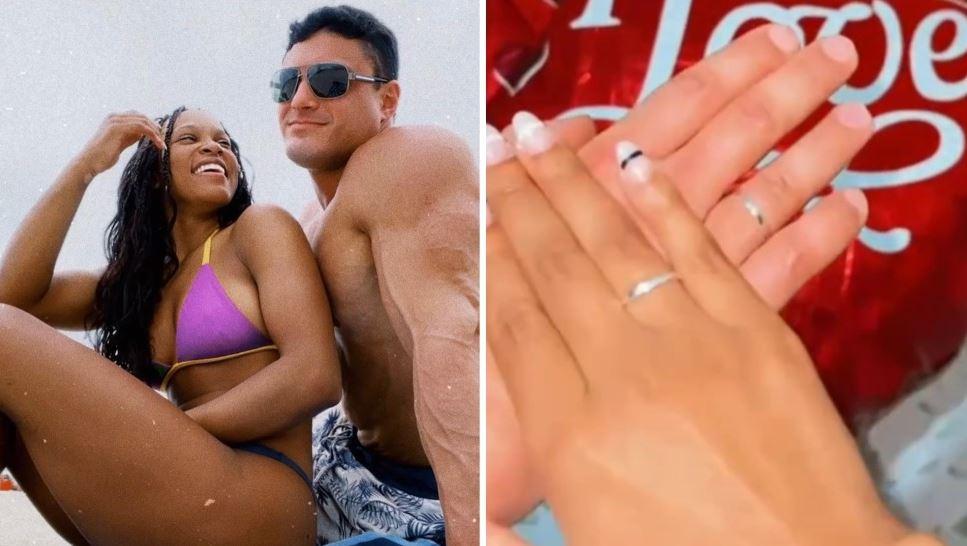 NOIVOS! GINASTA REBECA ANDRADE É PEDIDA EM CASAMENTO PELO FISICULTURISTA LUIZ CLEITON