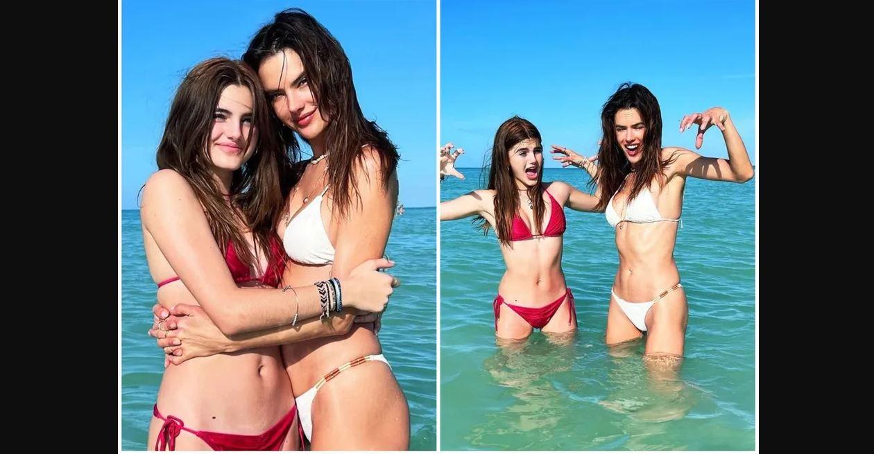 Alessandra Ambrosio e a filha, Anja Louise, se divertem juntas e fãs elogiam: 