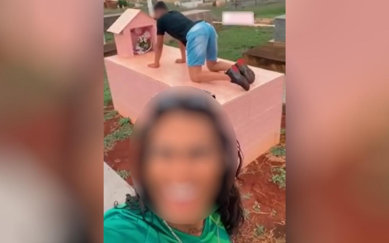 Dupla é presa após dançar funk sobre túmulo de criança