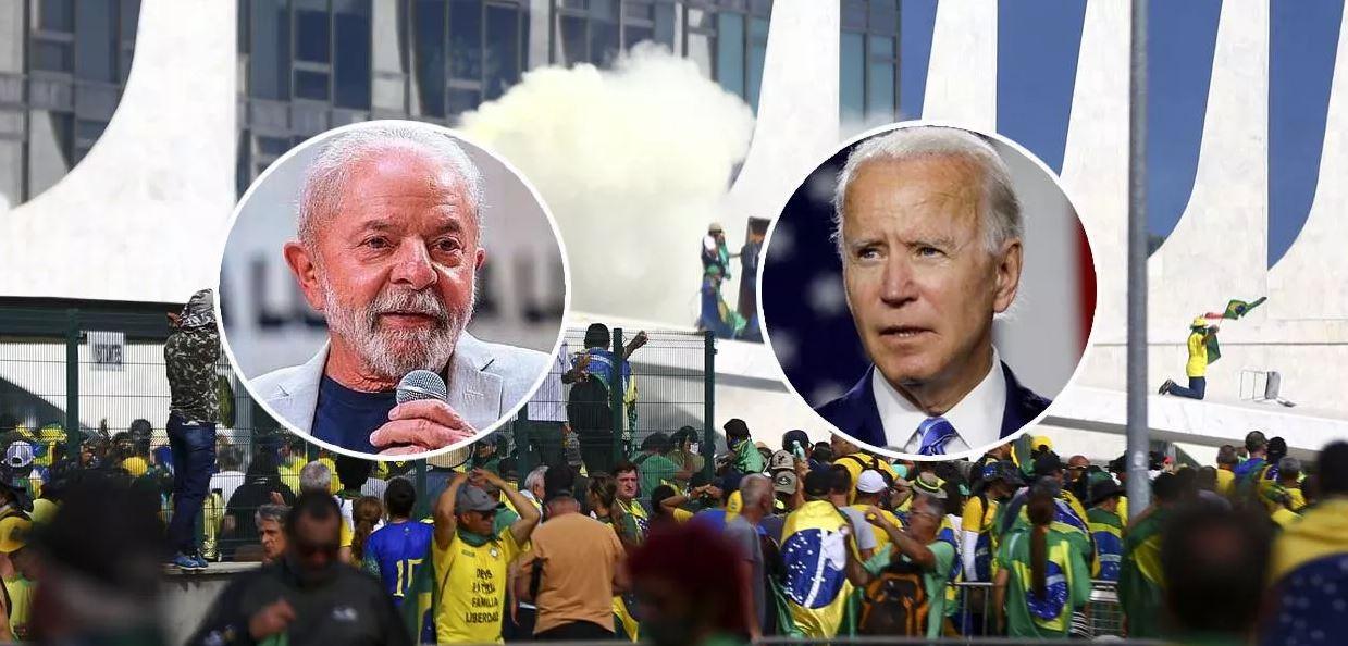 Governo Biden declara apoio ao presidente Lula na luta contra terroristas bolsonaristas
