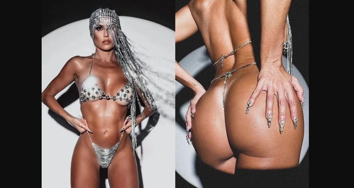 Deborah Secco exibe biquíni micro em pedraria para Carnaval: 