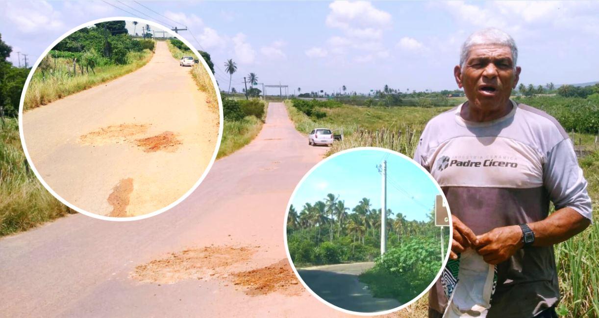 MORADOR DECIDE TAPAR BURACOS NA RN 002 PARA AJUDAR MOTORISTAS E CRITICA GOVERNO DO ESTADO!