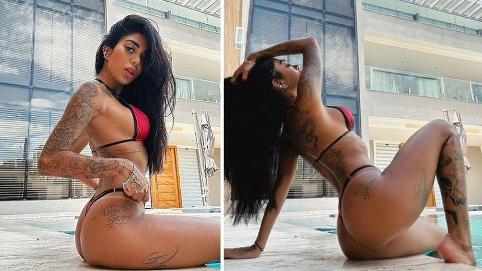 IRMÃ DE GABIGOL CURTE PISCINA NA MANSÃO DO JOGADOR E MANDA RECADO: 'FICA COM OUTRA E VÊ SE ME ESQUECE'