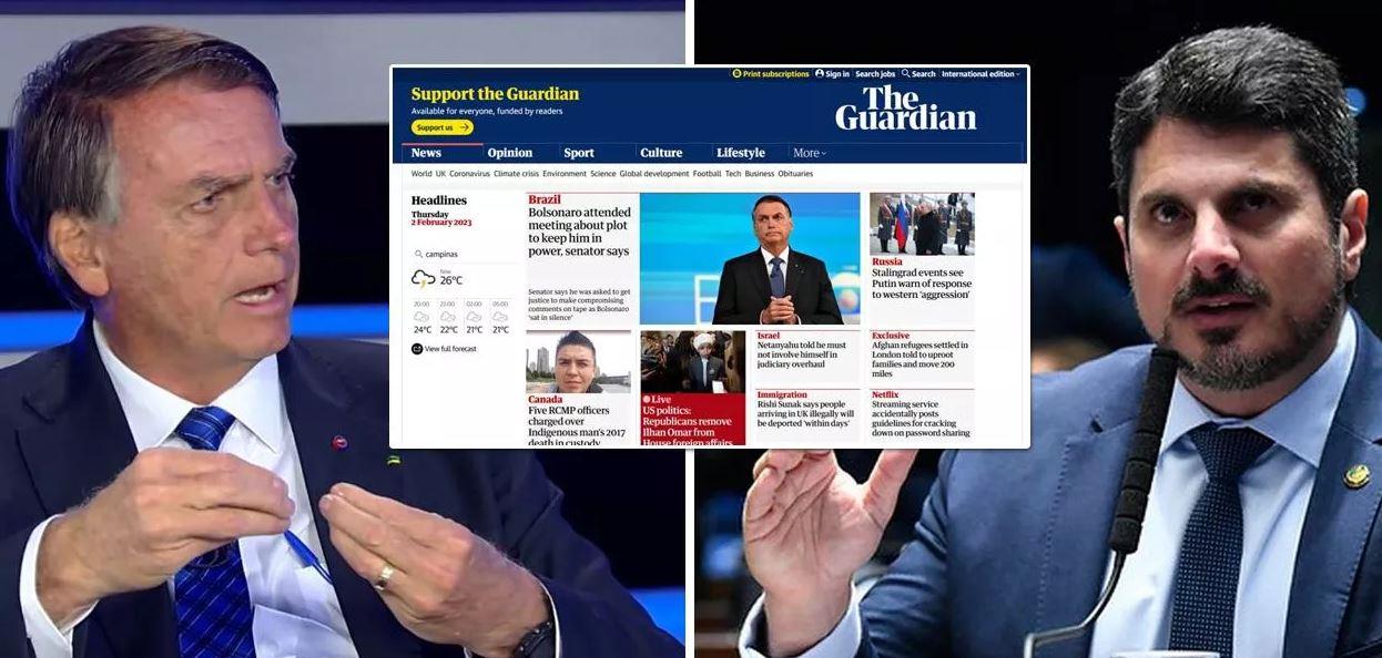Jornal britânico The Guardian destaca plano golpista de Bolsonaro em manchete