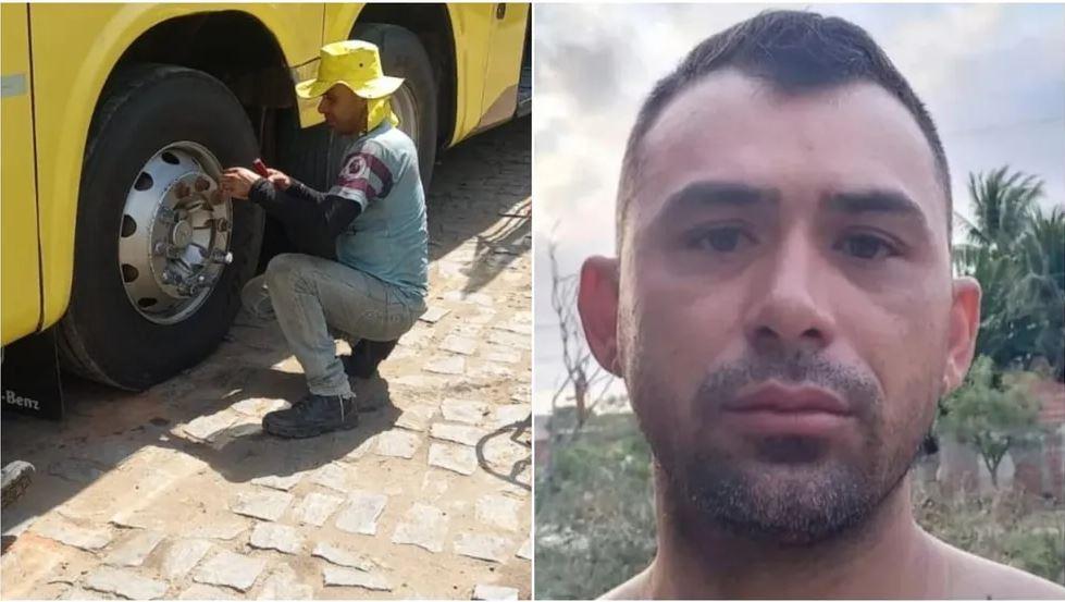 Pneu de ônibus estoura durante manutenção e mata borracheiro