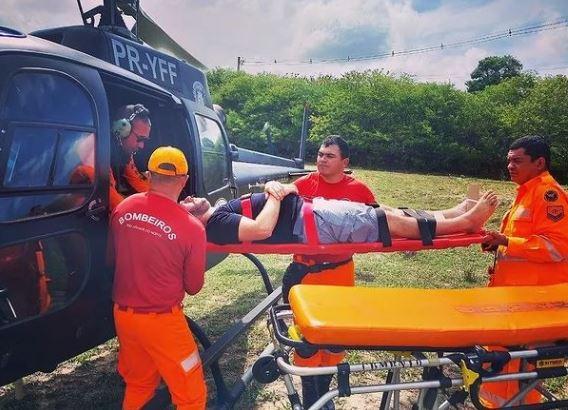 Homem sofre lesão durante trilha no litoral do RN e é resgatado pelos bombeiros e Potiguar 01
