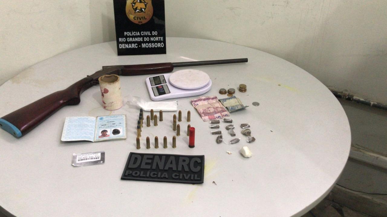 Homem é preso por tráfico de drogas pela terceira vez em quatro meses no RN