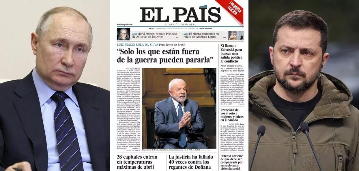 Na capa do El País, Lula defende que só quem está fora da guerra pode pará-la