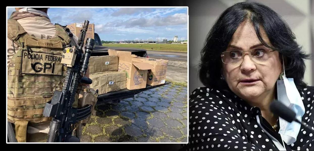 Damares confirma parentesco com dono de avião com 290 quilos de maconha
