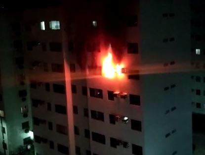 [Vídeo] Incêndio atinge apartamento em Nova Parnamirim