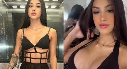 Bia Miranda exibe seios maiores após revelar que colocou silicone