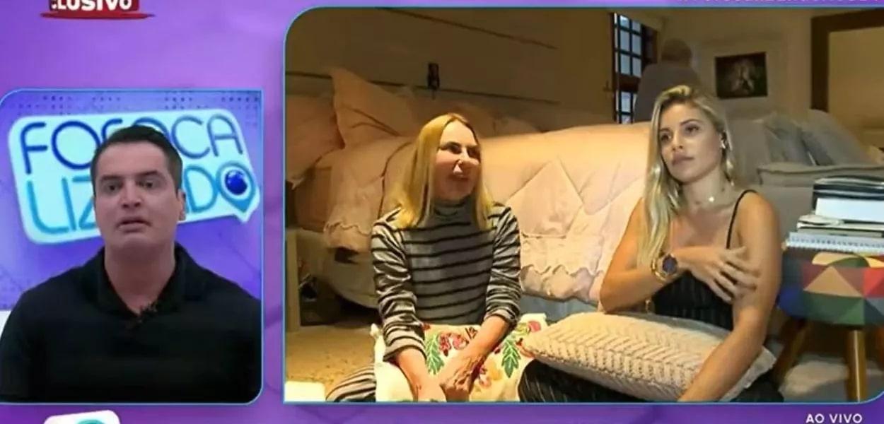 Mulher de Stenio Garcia protagoniza barraco ao vivo com Leo Dias e ameaça ao vivo no SBT: 'vou bater em vocês'