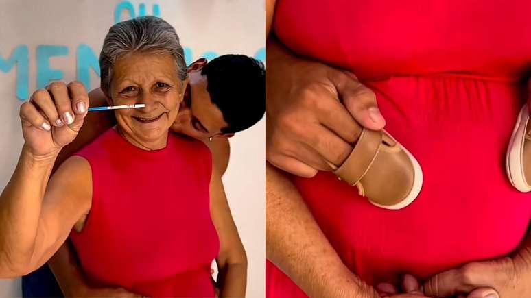 [VÍDEO] Idosa de 61 anos choca ao aparecer 'grávida' de jovem de 21 anos