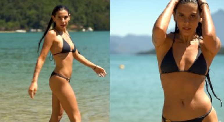Ana Castela desfila de biquíni na praia e recebe chuva de elogios; assista ao vídeo