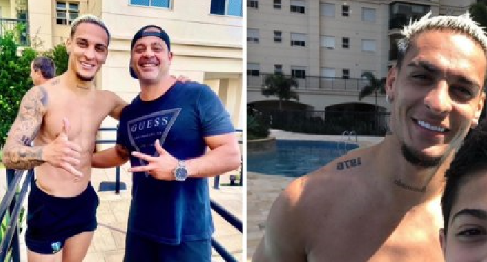 Antony curte piscina com amigos em São Paulo em meio a acusações de agressão