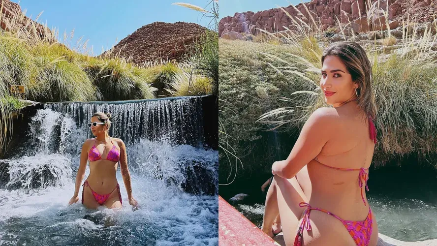 Filha de Leonardo, Jéssica Beatriz Costa curte dia no deserto do Atacama: 'Passeio relax'