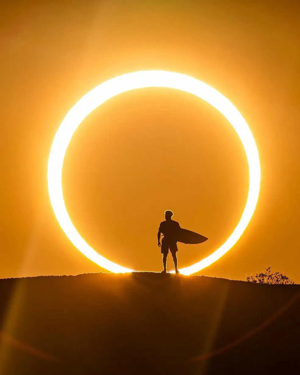 Italo Ferreira realiza ensaio fotográfico incrível durante eclipse solar; veja fotos