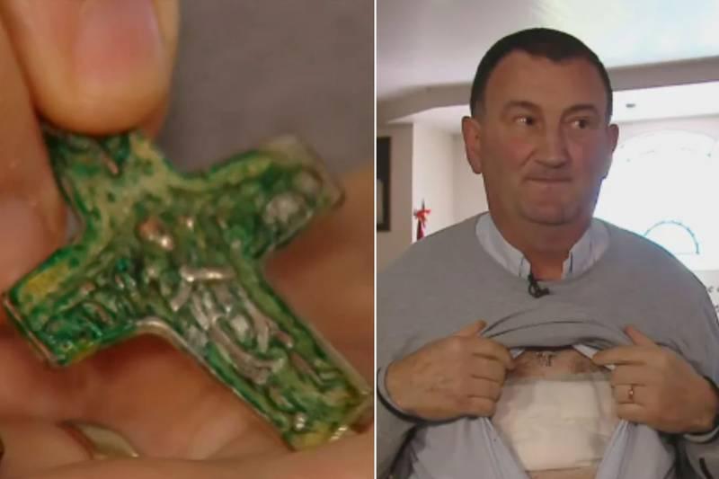 Padre leva tlro durante assalto, mas é salvo por crucifixo