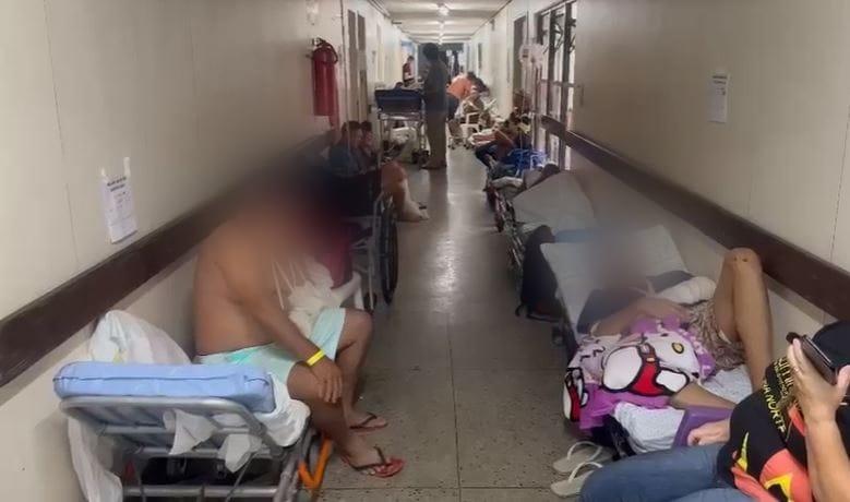 Vídeo mostra cenário de caos e superlotação no Hospital Walfredo Gurgel; assista