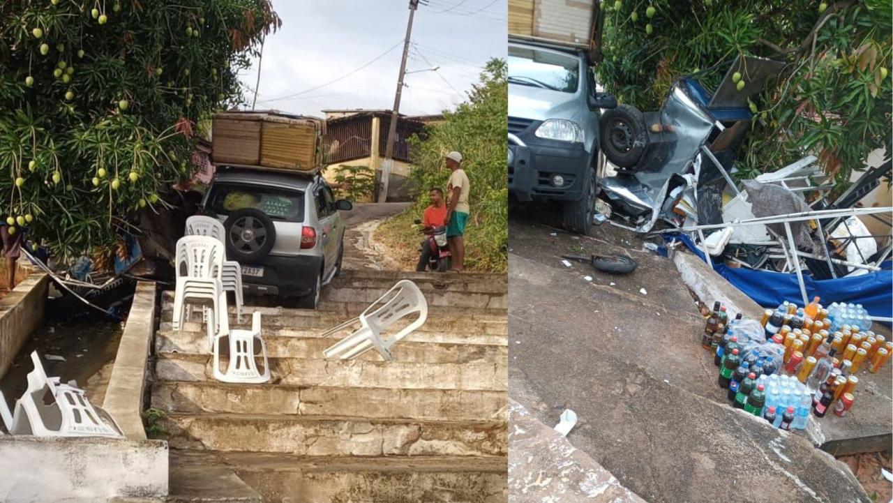 Acidente em Georgino Avelino: Veículo perde controle na ladeira principal durante o início da manhã deste sábado (16)