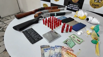 Polícia Civil de Mossoró prende suspeito de tráfico de drogas com armas e entorpecentes