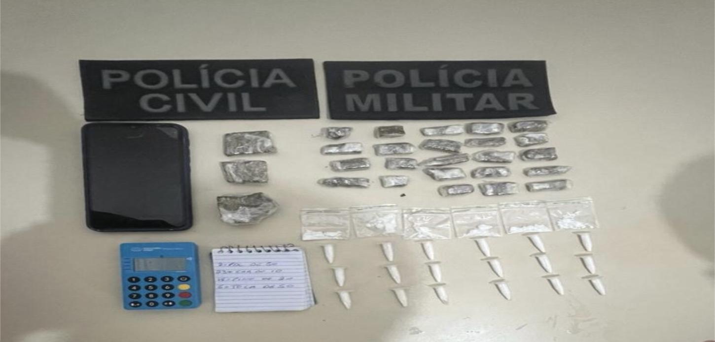 Polícia Militar e Civil realizam operação conjunta e prendem suspeito por tráfico de drogas em Arez