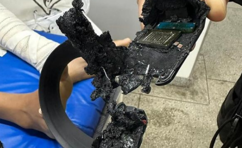 Tornozeleira eletrônica explode e causa ferimento de 3° grau em mulher