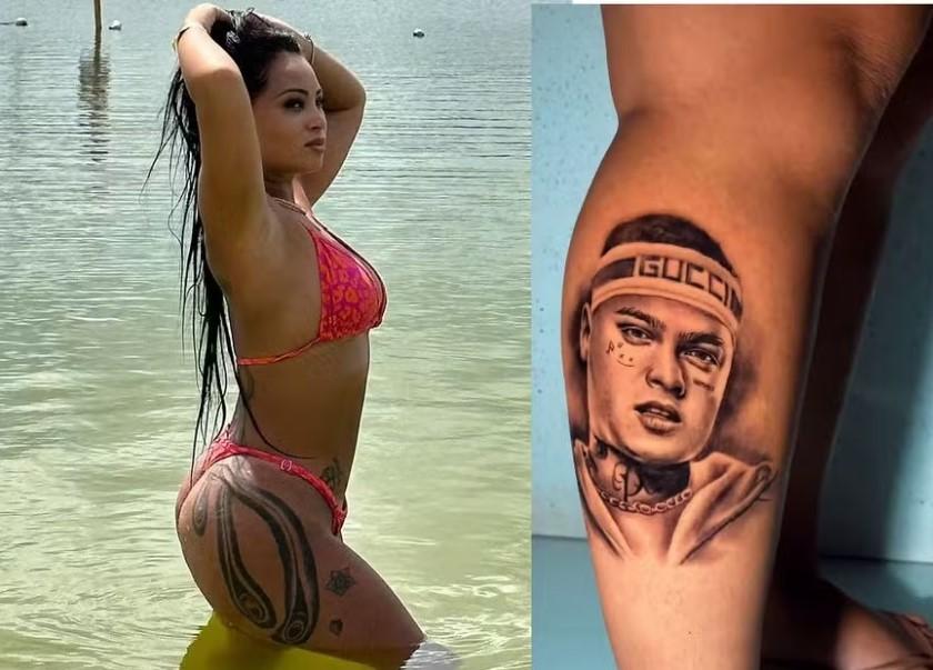 Mãe de MC Ryan faz tatuagem com o rosto do filho: 'Ficou top demais'