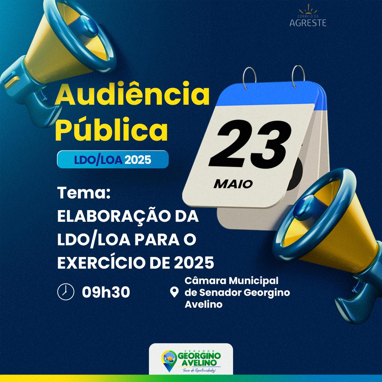 Prefeitura de Senador Georgino Avelino Convoca População para Audiência Pública sobre Orçamento de 2025