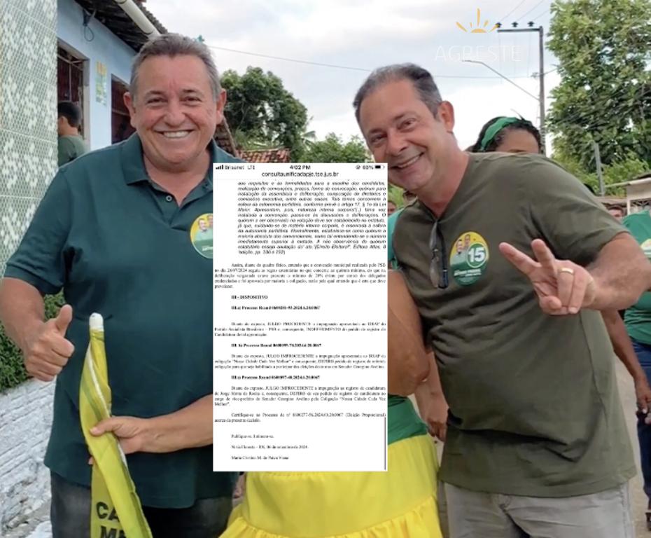 Chapa única: Justiça Eleitoral Valida Candidaturas da Coligação 