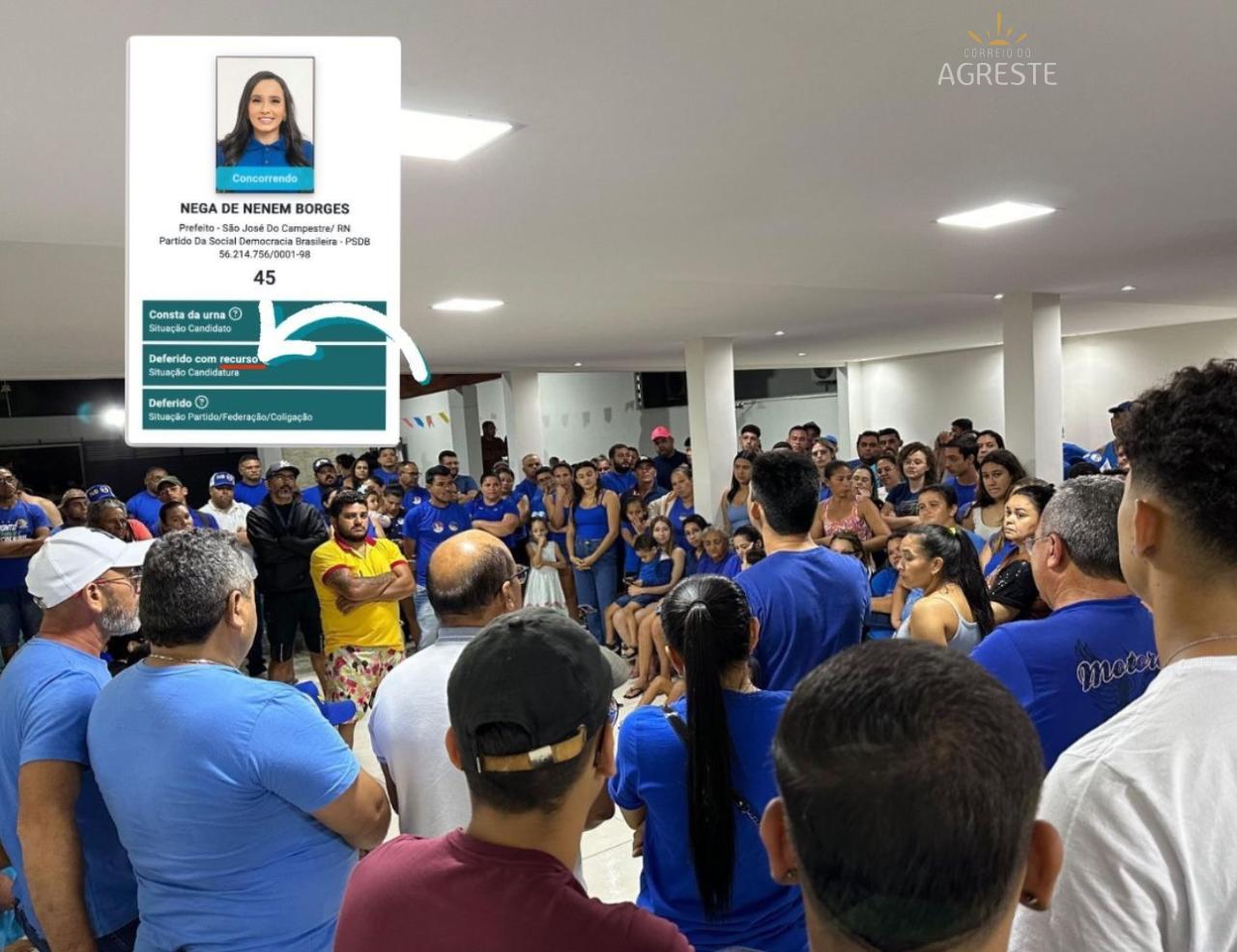 CAMPESTRE - POVO DO AZUL DESANIMOU: TRE já conta três votos pra cassar candidatura de Nega