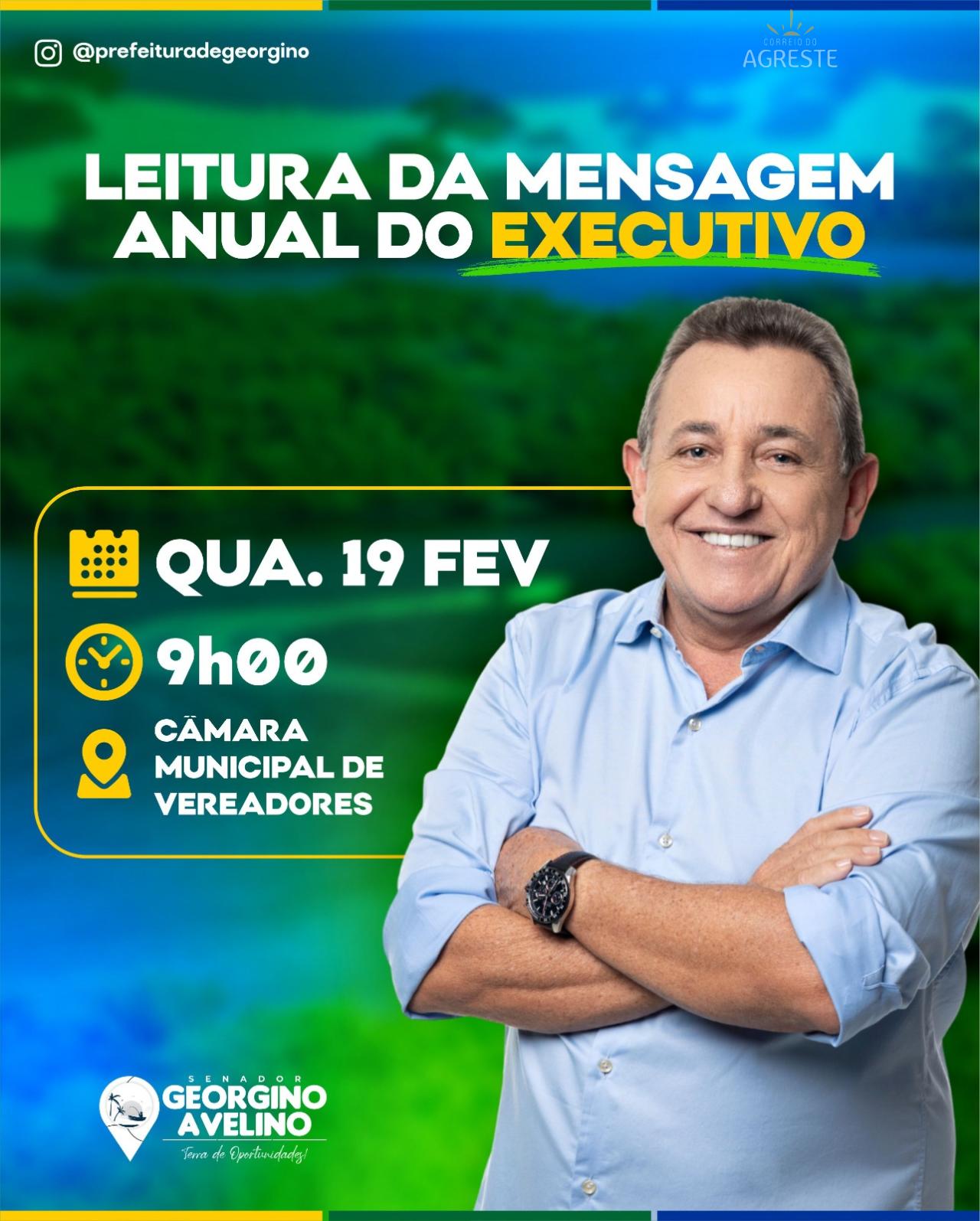 Prefeito Antonio Freire fará leitura da Mensagem Anual nesta quarta (19)