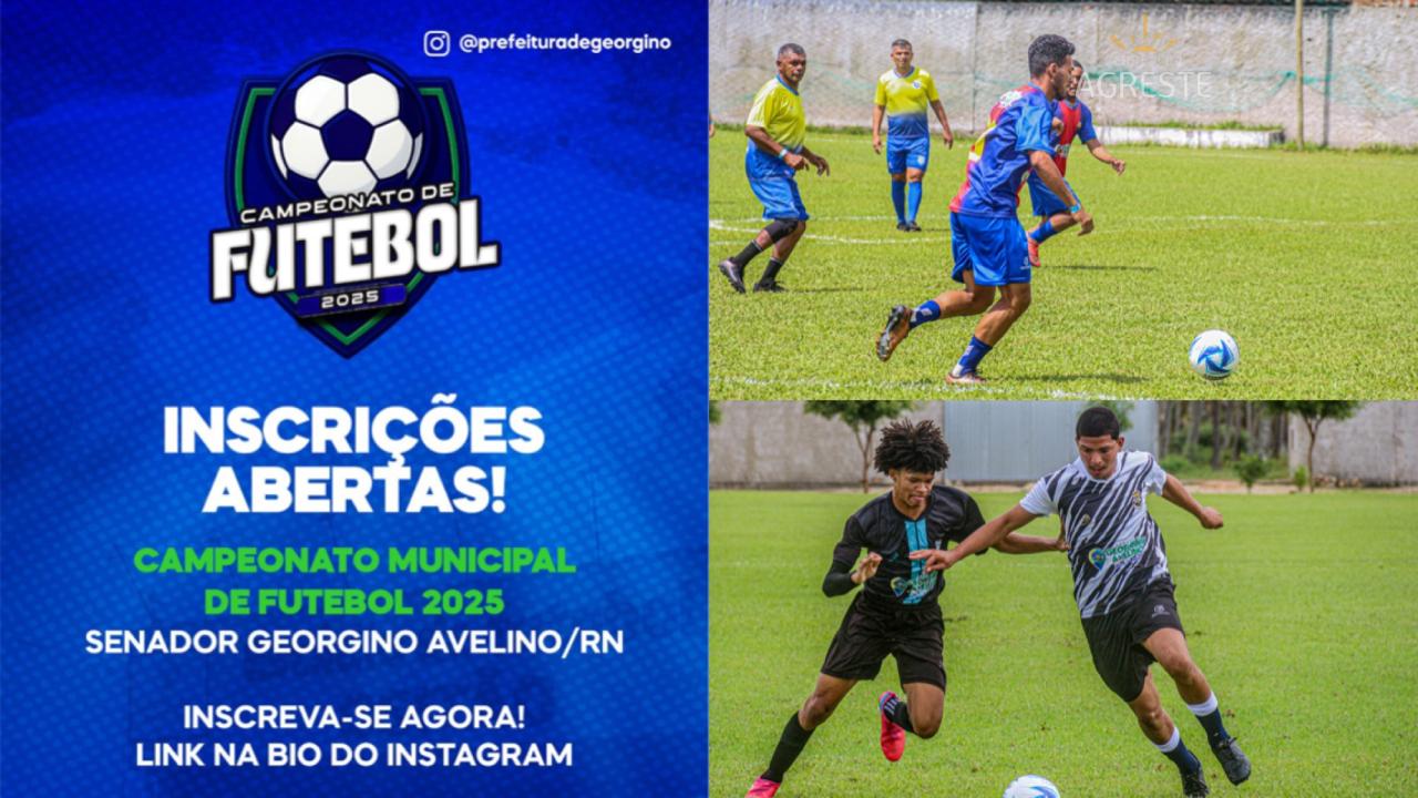 As inscrições estão abertas para o Campeonato Municipal em Georgino Avelino