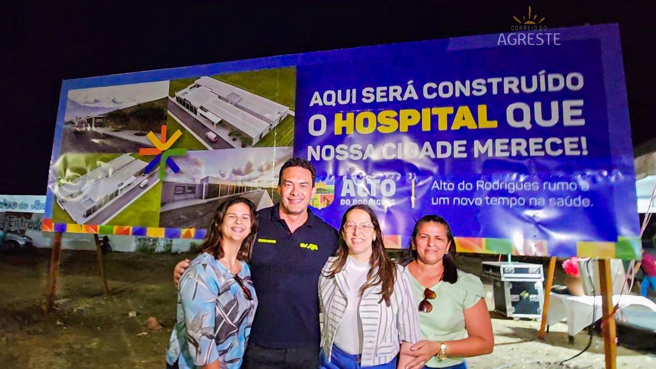 Prefeita Dra Raquel Lemos lança obra do Novo Hospital da Cidade com presença do senador Styvenson Valentim