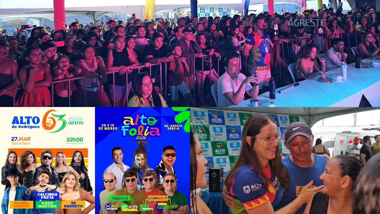 PREFEITA DRA. RAQUEL LANÇA PROGRAMAÇÃO DO ALTO FOLIA E DOS 63 ANOS DE EMANCIPAÇÃO POLÍTICA DE ALTO DO RODRIGUES