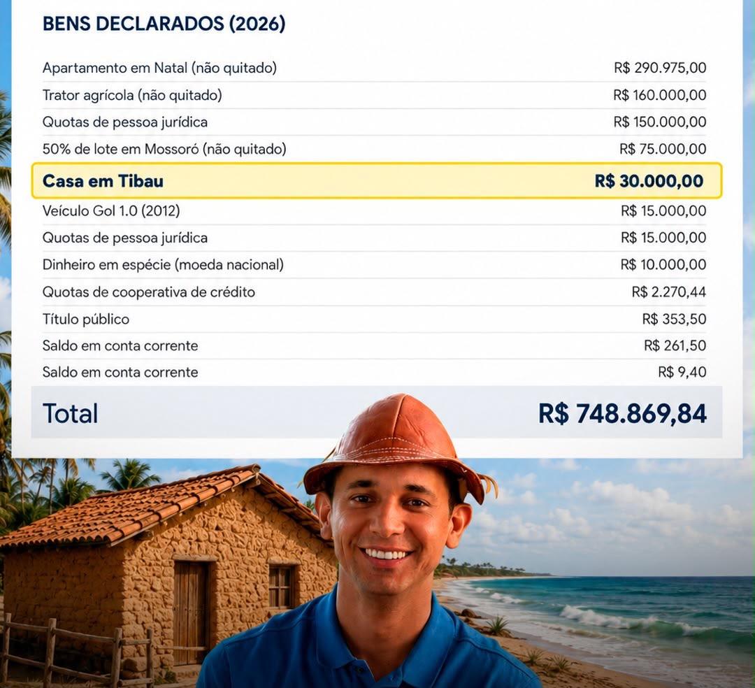 DECLARAÇÃO DE PATRIMÔNIO DE ALLYSON BEZERRA GERA REPERCUSSÃO NAS REDES SOCIAIS