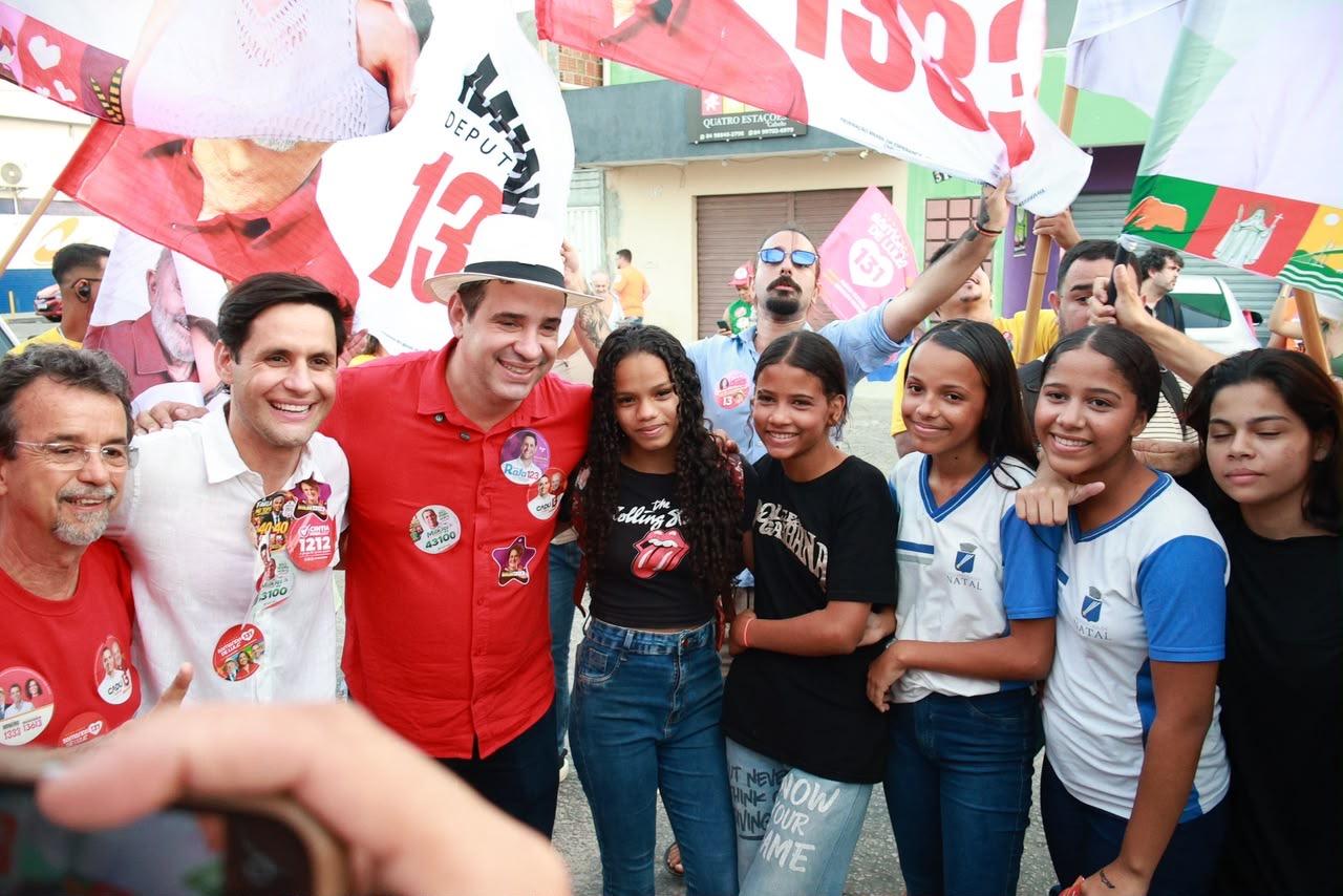 Zona Norte de Natal manda recado: tá fechada com Rafael, Cadu e o projeto de Lula