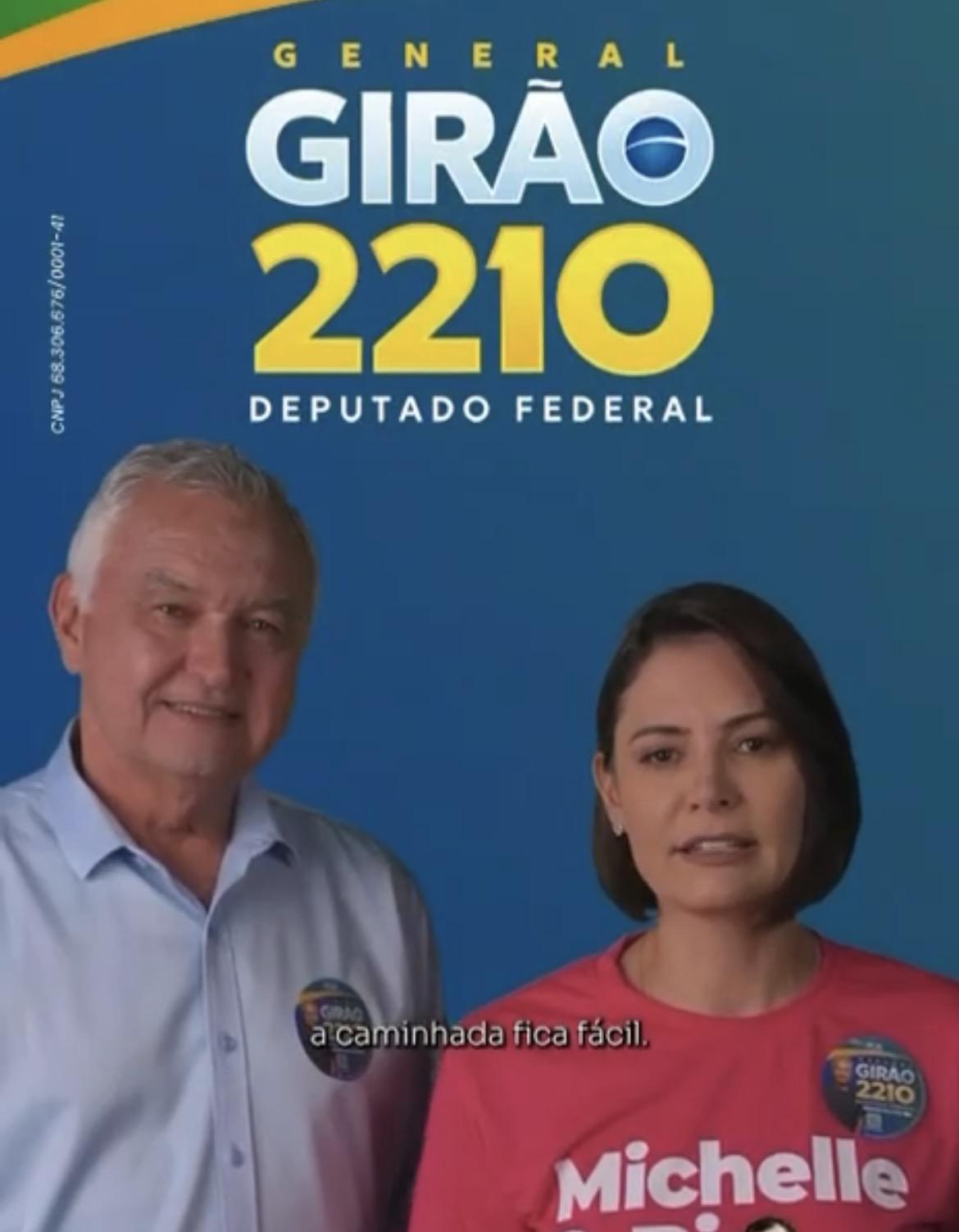 “Lealdade, coragem e firmeza não se improvisam”, diz Michelle Bolsonaro ao declarar apoio ao General Girão