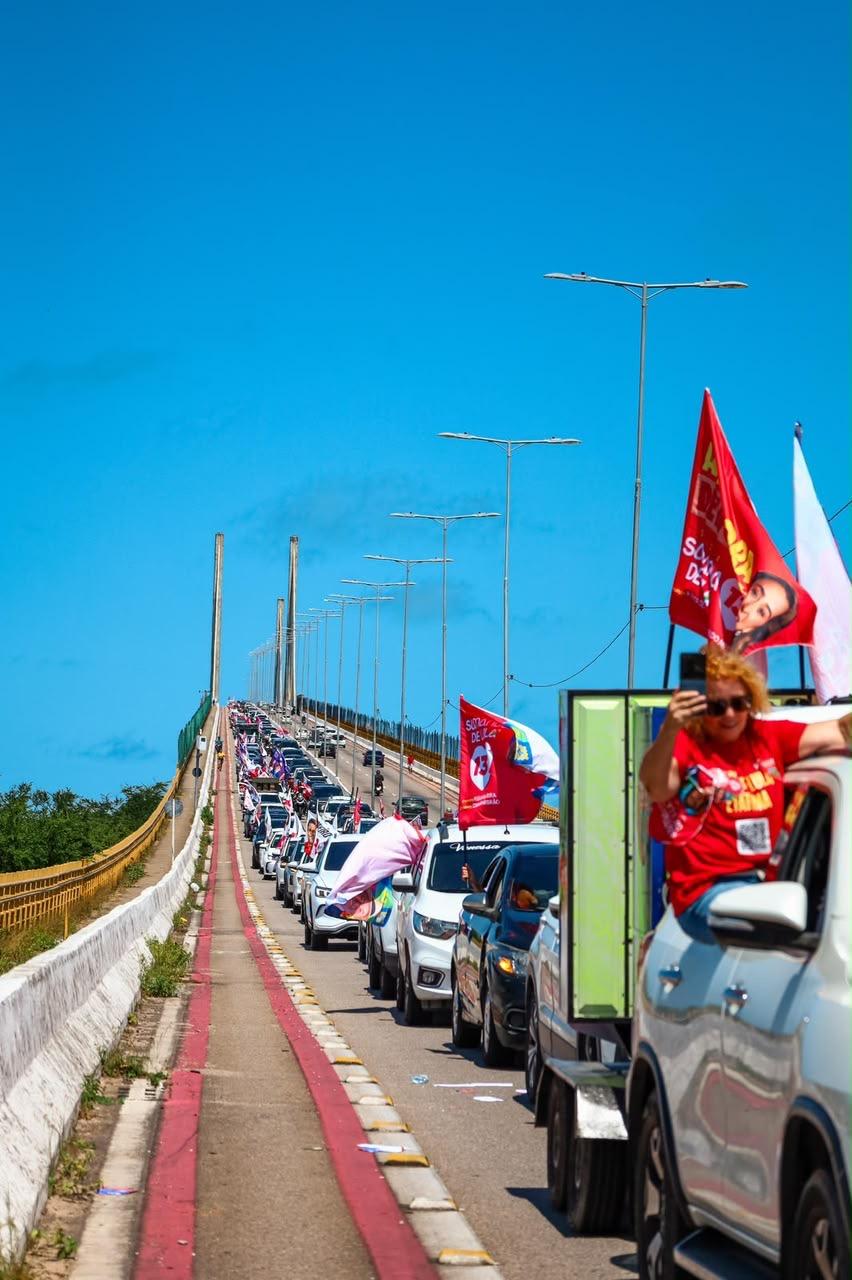 NATAL VERMELHOU: Cadu de Lula lidera mega carreata pelas ruas da capital neste domingo