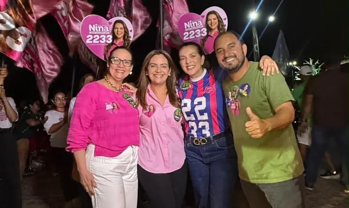 Nina Souza reforça compromisso com Senador Elói de Souza ao lado do prefeito Juninho
